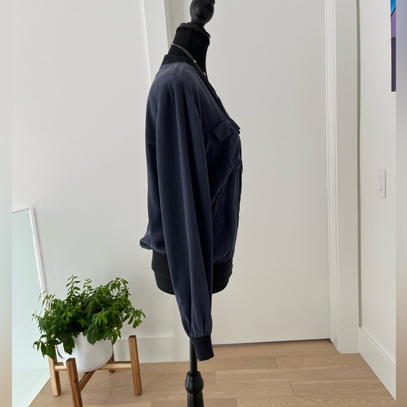 EQUIPMENT FEMME Abbot Silk Bomber Jacket - Picture 9 of 16